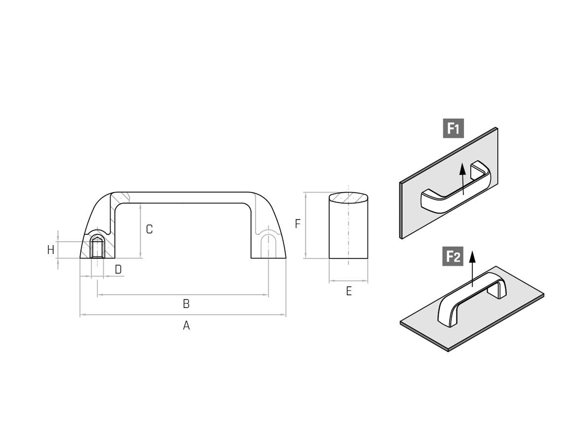 MFB - Handle with brass bush and threaded blind hole (Pack of 10 pcs) - Gamm MFB - Handle with brass bush and threaded blind hole (Pack of 10 pcs) - Gamm